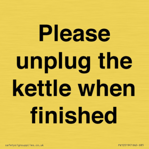 Please unplug the kettle when finished